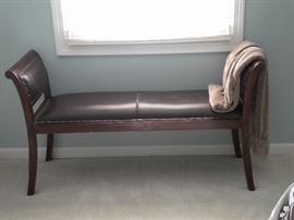Accent bench with nail head trim