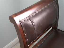 Accent bench with nail head trim