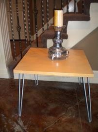 Black Leather sofa sleeper ...coffee and end table