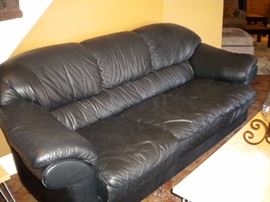 Black Leather sofa sleeper