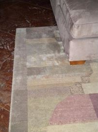 Large clean geometric area rug