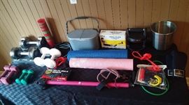 Work out equipment, weights and more