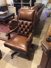 Leather desk chair