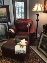 Would you like a leather club chair in a slightly different style and color. Stiffel Lamps