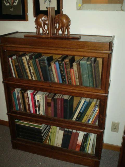 3 section Macy oak bookcase