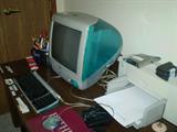 iMac  computer and HP printer