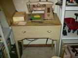 Singer sewing machine with cabinet