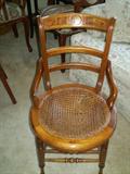 Caned side chair