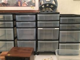 Lots of storage bins