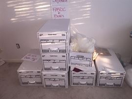 Boxes of Fabrics
