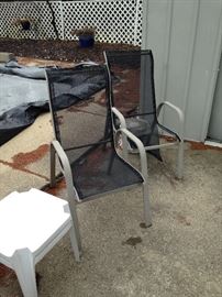 A couple of more outdoor chairs one needs repair