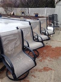 Outdoor patio chairs, a couple need repair