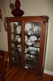 Antique oak china cabinet