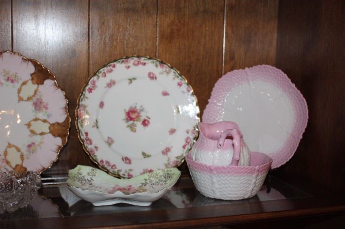 Sweet painted china dishes (Double Crown Germany)