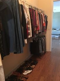 Lots of women's clothes and shoes