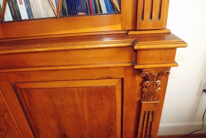 Detail of Englishman's Fine Furniture Wall Unit Bookshelf (8 feet wide, 18 inches deep, 86 inches tall)