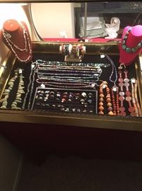 Collection of African Trade Beads including Roman Eye Beads and Amber 