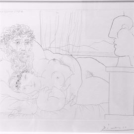 Picasso Print "Le Reposdu Sculpture" From the Vollard Suite