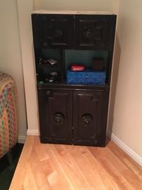 Black wood cabinet with Marble top.