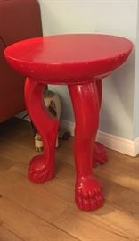 Red laqured side tabke