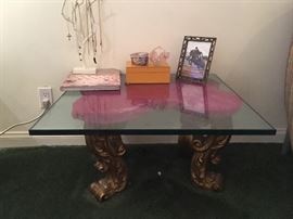 Small glass coffee table