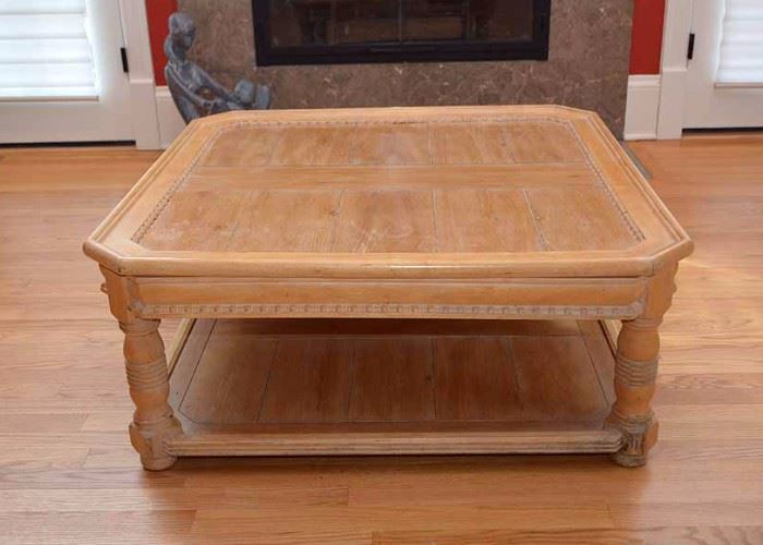Pickled Wood Coffee Table
