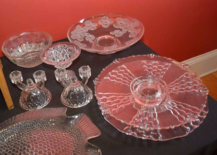 Lot of Crystal and Glassware (Serving & Decorative Pieces)
