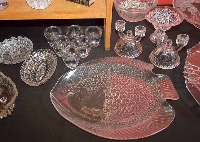 Lot of Crystal and Glassware (Serving & Decorative Pieces)