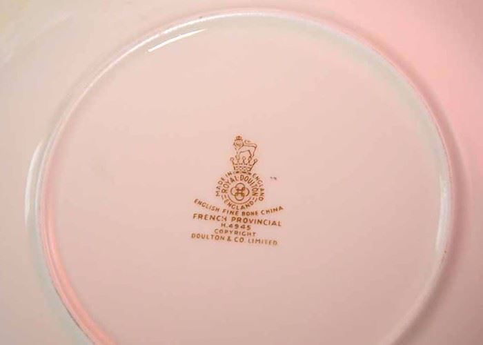 BUY IT NOW--Lot #228, Royal Doulton English Fine Bone China Set (French Provincial Pattern), $200