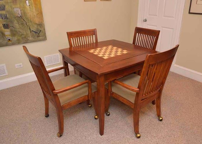 BUY IT NOW--Lot #230, Game Table with 4 Chairs, $400