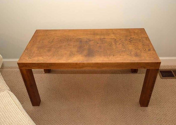 BUY IT NOW--Lot #233, Chunky Modern Wood End / Accent Table, $150
