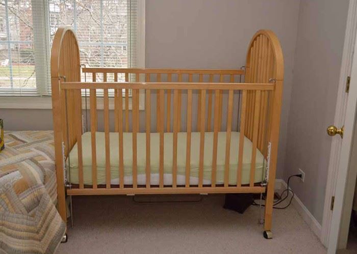 Natural Wood Tone Baby Crib