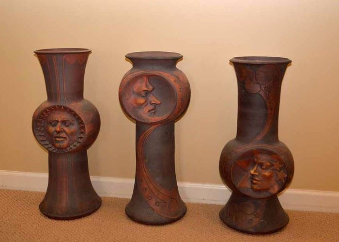 Set of 3 Large Floor Vases OR Table Bases