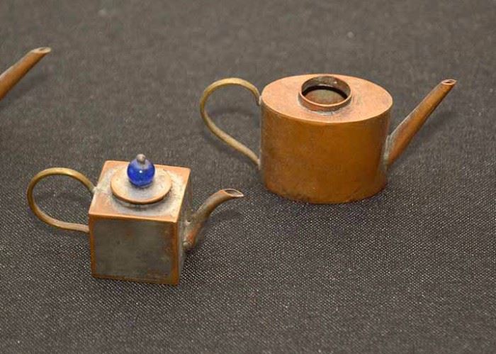 Miniature Copper Teapots