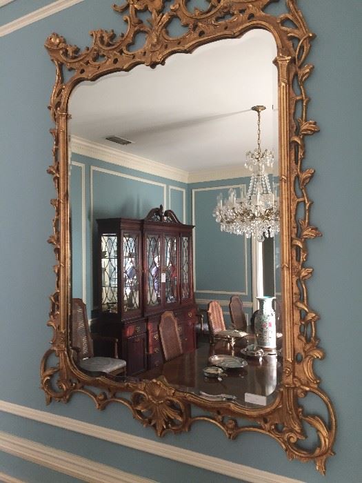 Elegant and extra large gold mirror