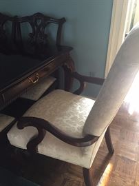 One of two host chairs -  solid mahogany - Chippendale style