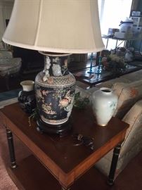 One of two Asian lamps
