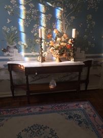 Marble top sofa/entry table