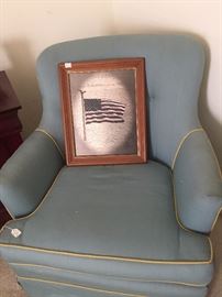 Pale blue chair