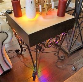 Pair of lighted end tables