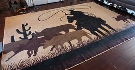 Large cowboy area rug