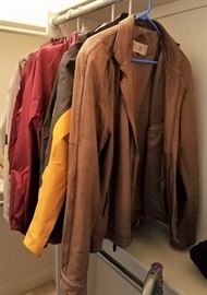 Leather jacket and other outer wear