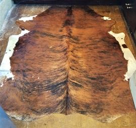 Cowhide area rug