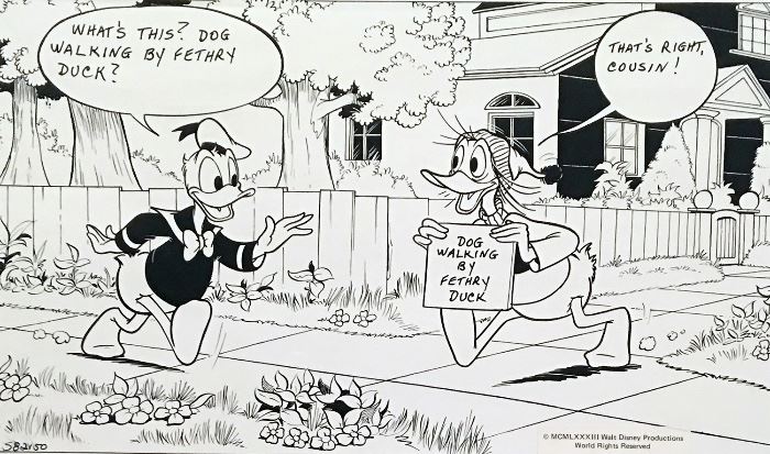 Walt Disney - Fethry Duck, Dog Walker