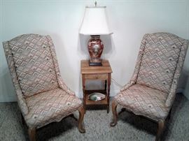 The chairs go with dinning table.