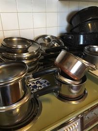 Revere Copper Bottom Pots & Pans/Cookware