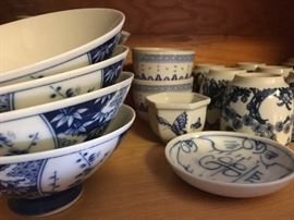 Blue & White Glassware