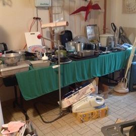 Dust busters, floor cleaners, Sharks, vacuums, kitchen pots and pans