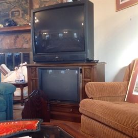 Two of several working televisions