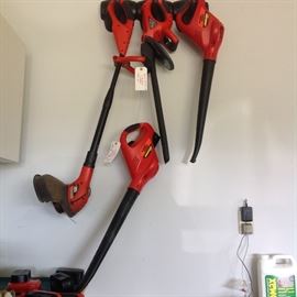 Blowers, weed eater, and gasoline edger